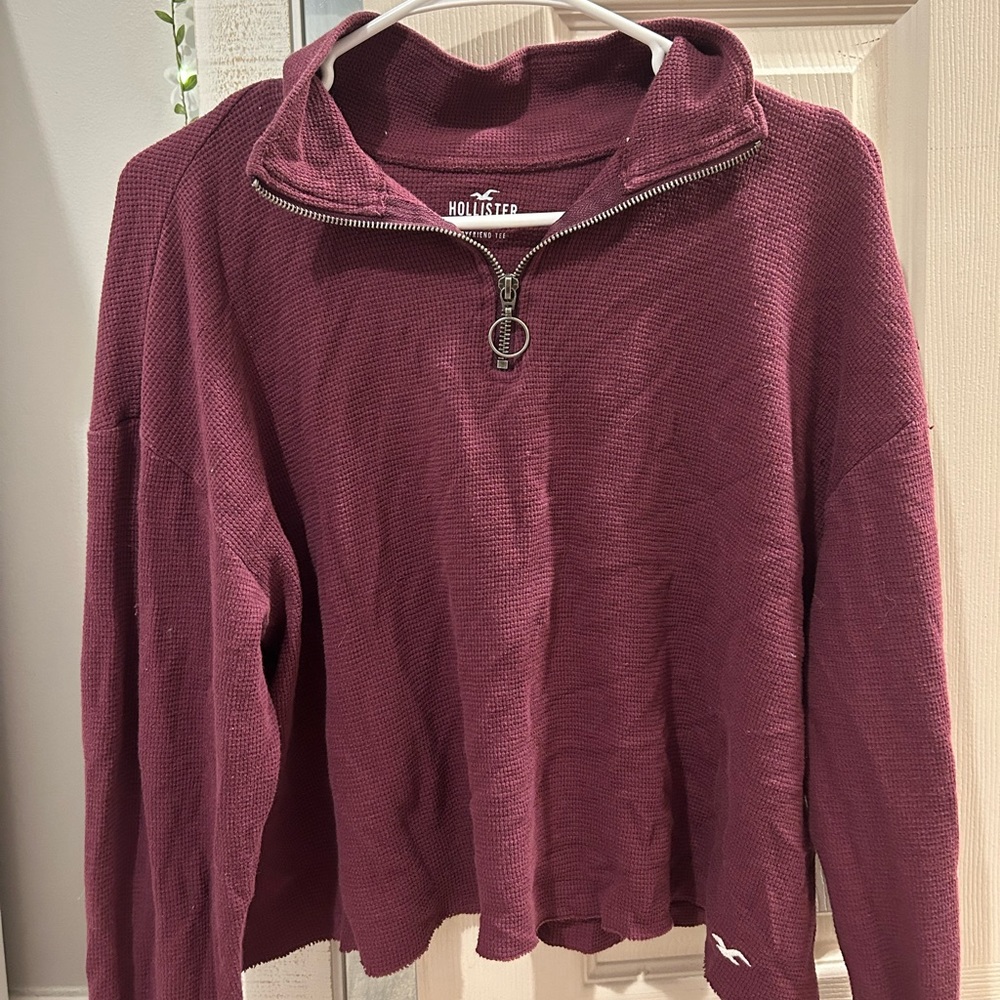 Hollister quarter zip sweater